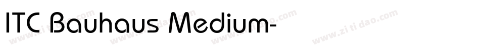 ITC Bauhaus Medium字体转换